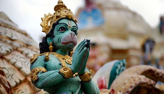 The origins state that Lord Hanuman protects the region from the sea