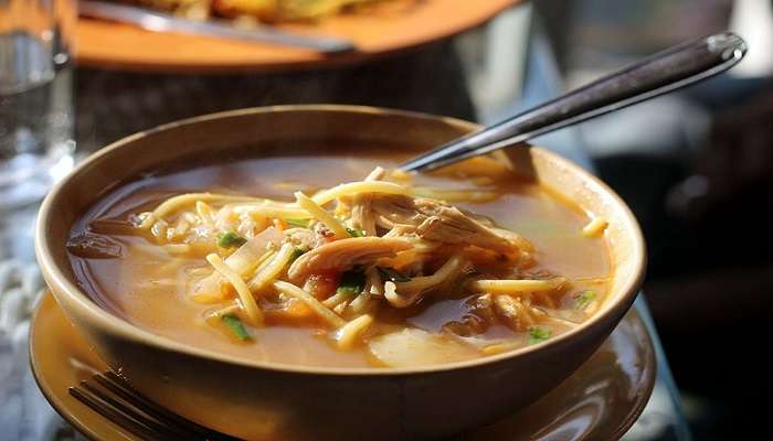 Thukpa is a traditional dish served 