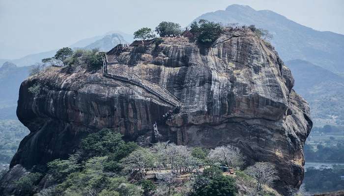 Zoomed-in view of the Sigiriya site