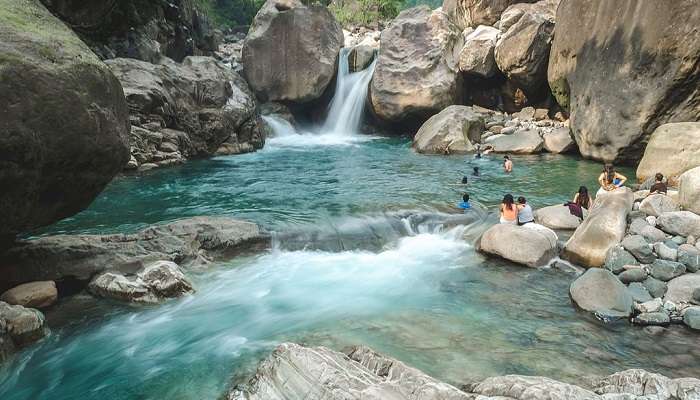 Natural Pool near Living Roots Bridge, near Arwah caves
