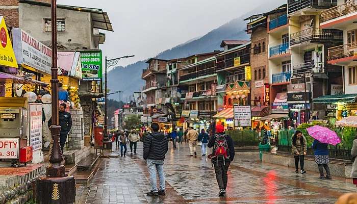 The picturesque landscape of old town of Manali