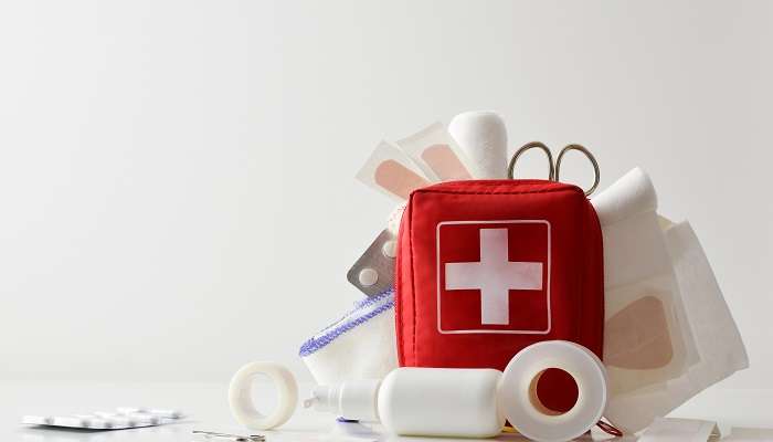 Keep a portable first aid kit with you just in case of emergencies