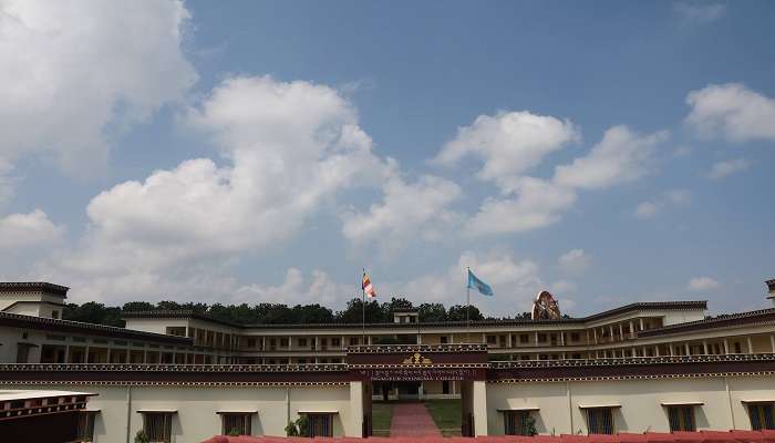 Ngagyur Nyingma College at Mindrolling Monastery representing Tibetan education and prayer.