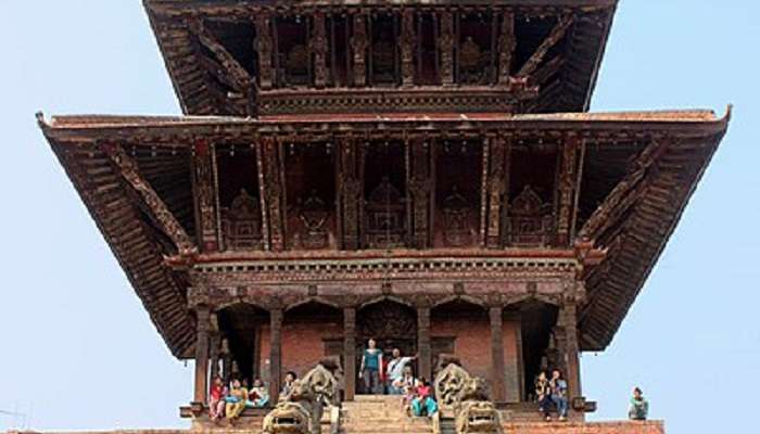 The Nyatapola Temple at Bhaktapur, near Buddha Stupa Nepal.