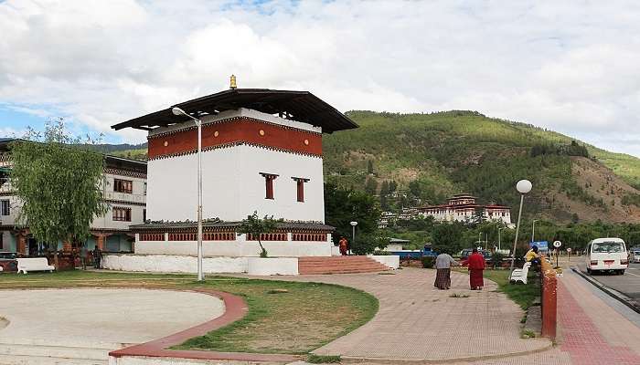 Paro town of Bhutan, near Simtokha Dzong.