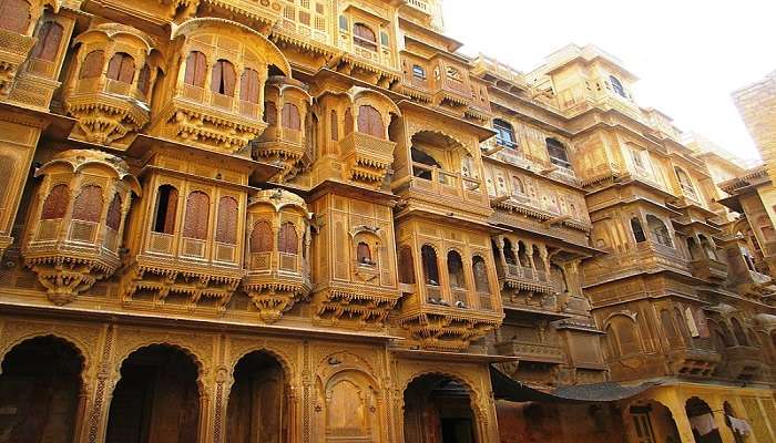 One of the largest havelis in Rajasthan, Patwon ki Haveli, is a cluster of five small havelis.
