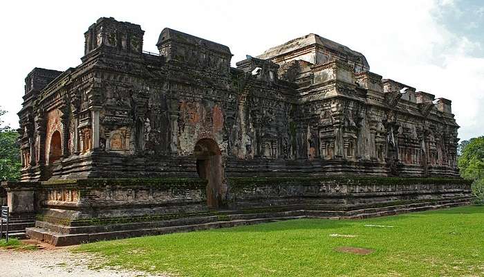 an ancient building of the Polonnaruwa in Sri Lanka.