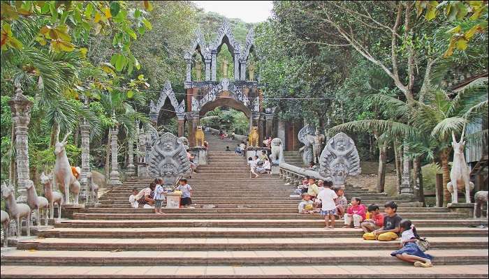  Stairs of Preah Ang Thom in Kulen Mountain Cambodia. 
