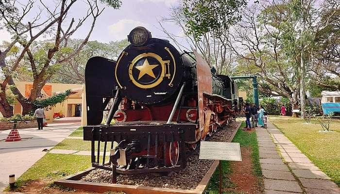 Steam locomotive engine at Rail Museum Mysore