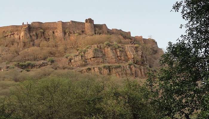 The picturesque view of Ranthambore Fort, near Padam Talao