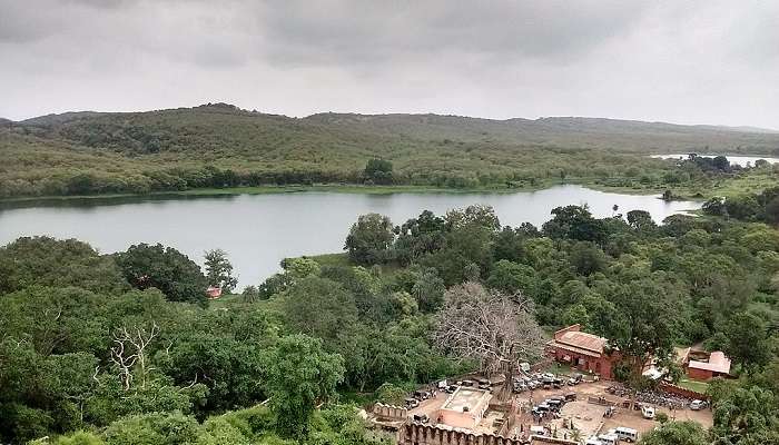 Ranthambore Sanctuary Lake panoramic view, near Trinetra Ganesh Temple Ranthambore