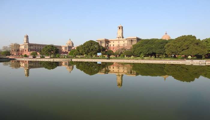 The picture of the presidential residence of India, Rashtrapati Bhavan