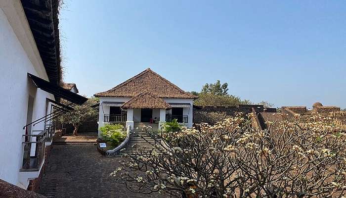 The facade of beautiful Reis Magos Fort