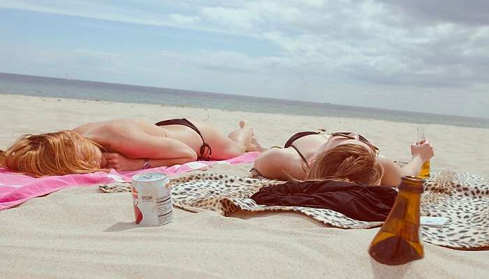  Sunbathing at Kirinda Beach