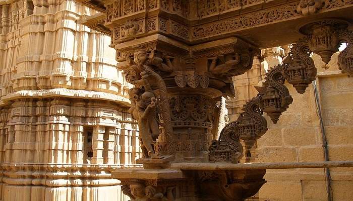 Intricate details of idols inside the temples
