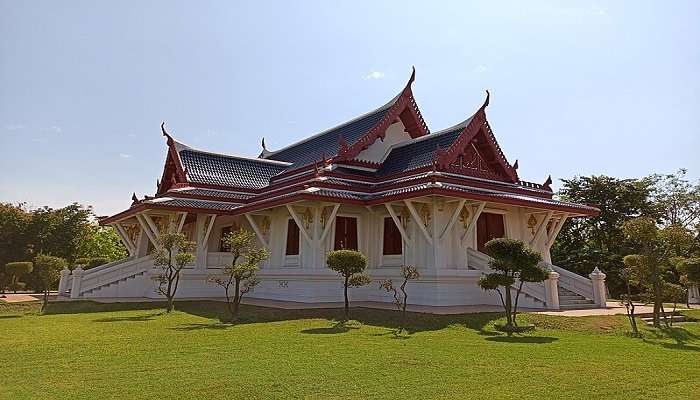 Exterior view of the Royal Thai Monastery, a must-visit place.