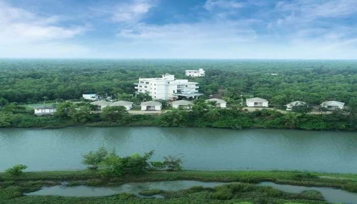 Aerial view of Chilika Lake Resort