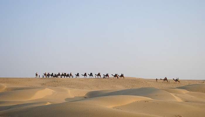 Cultural dance in desert festival in Sam Sand Dunes