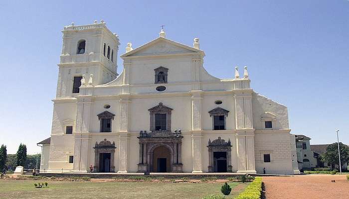 A view of the Se Cathedral Church, near Bondla Wildlife Sanctuary