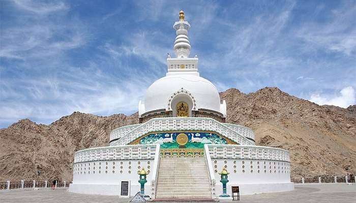 Front view of Shanti Stupa