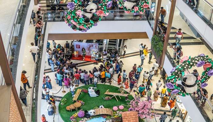 The bustling Orion Mall, a shopper's paradise near Sankey Tank in Bangalore