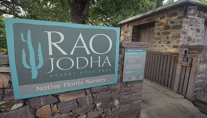 Entrance of Rao Jodha Desert Rock Park in Jodhpur