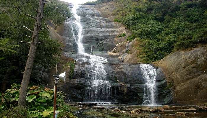 The serene view of Cascade Falls near pambar falls.