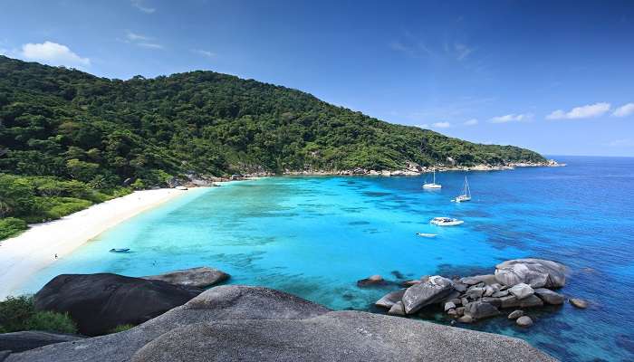 Beautiful coral reefs and clear waters of Similan Islands