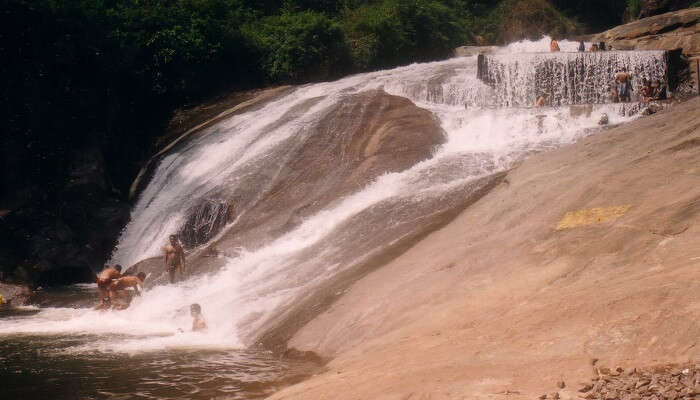 mesmerising view of the waterfall in Coimbatore.
