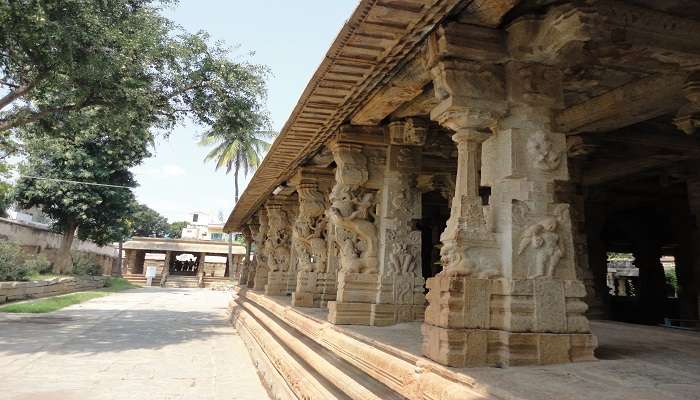 Ornate pillars in Someshwara Temple