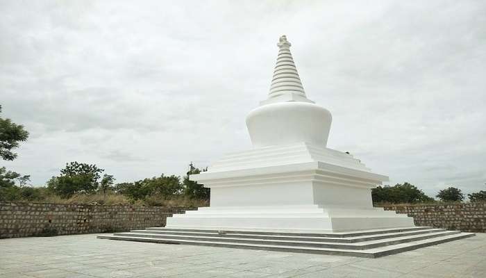 Small stupas inside Buddhavanam Nagarjuna Sagar.