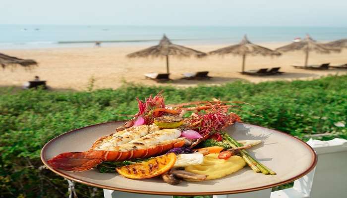 Get the authentic taste at the Taj Exotica Resort, the best hotel near Benaulim Beach.