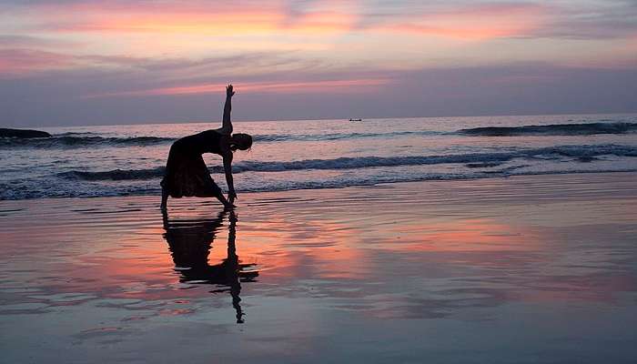 Agonda Beach is the perfect place for practising yoga.