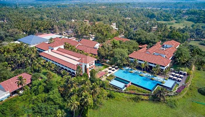 A poolside view at the Diwa Club