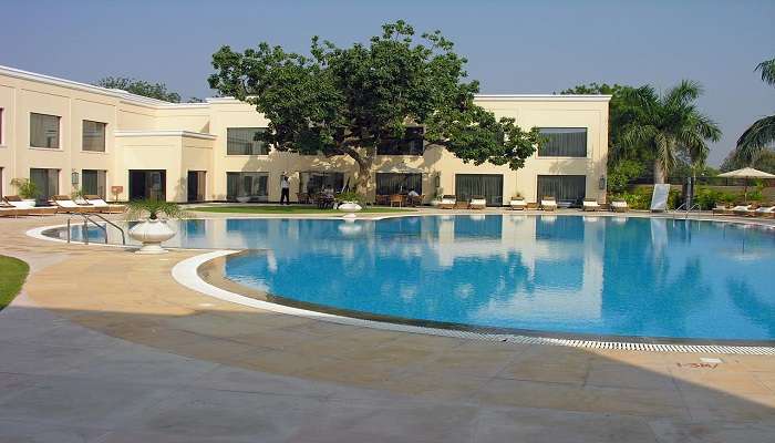 The facade of Lalit Temple View Resort