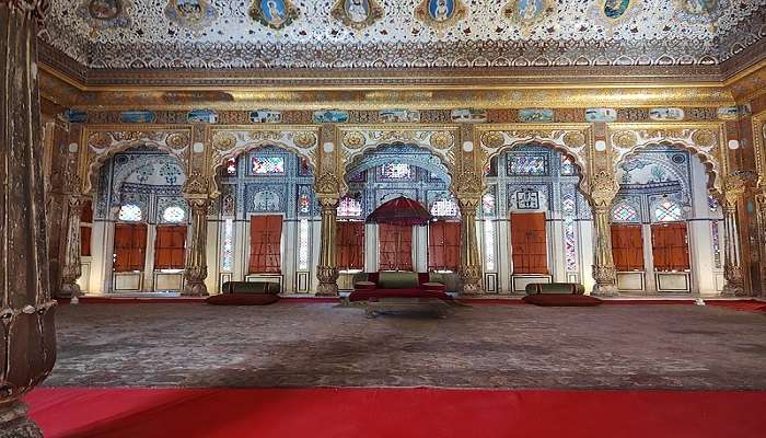 Interiors of Phool mahal Jodhpur