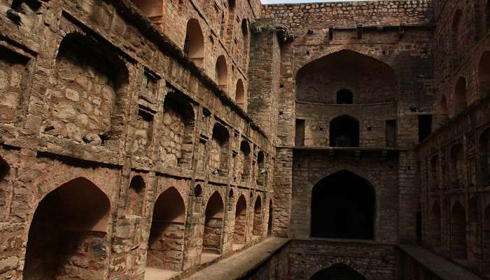 A wide angle view of the marvelous architecture of Agrasen ki Baoli