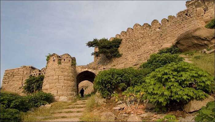 Entrance of the Bhongir Fort located near Nalgonda. 