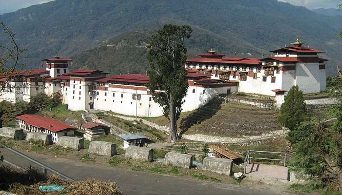 The famous Trongsa Dzong, a beautiful monastery perched on a ridge