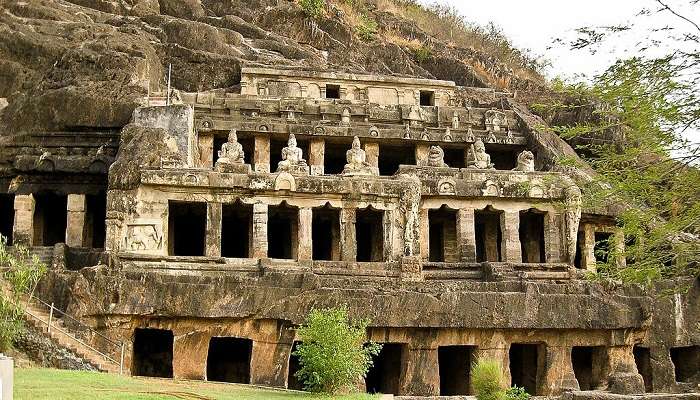 Ancient Undavalli Caves, a historic site near Vijayawada.