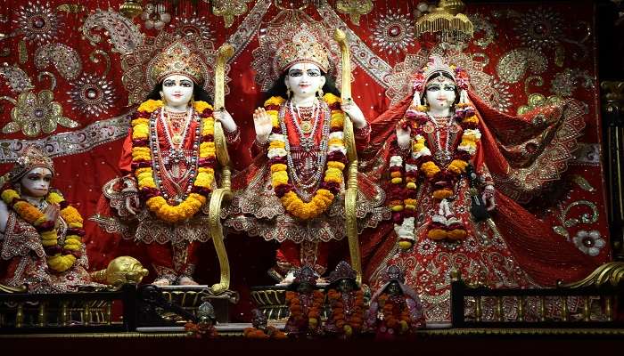 Beautiful Idol of Sri Ram, Sri Laxman, and Sita Maa.