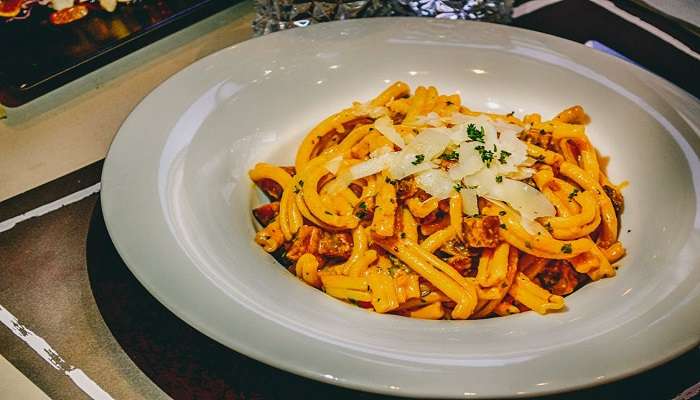 Enjoy white sauce pasta at the Valco 