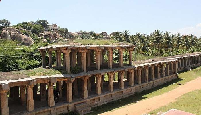 The famous Vijayanagara pillars near Shri Someshwara Swamy Temple