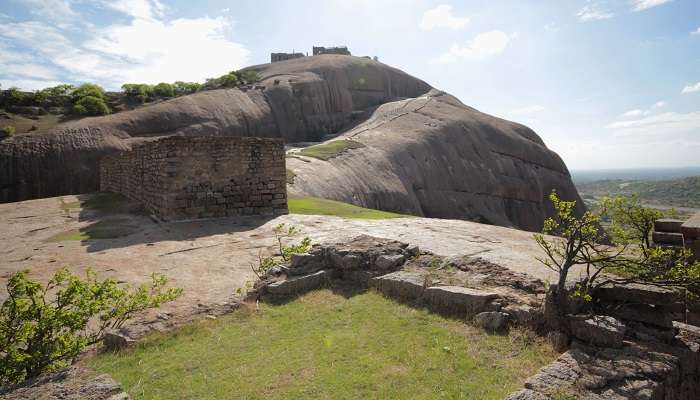  The Bhuvanagiri Fort built on an isolated monolithic rock.