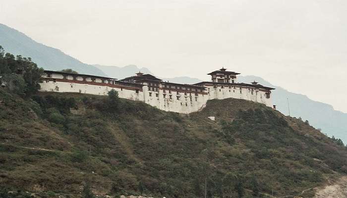The ancient Wangdue Phodrang located in Bhutan.