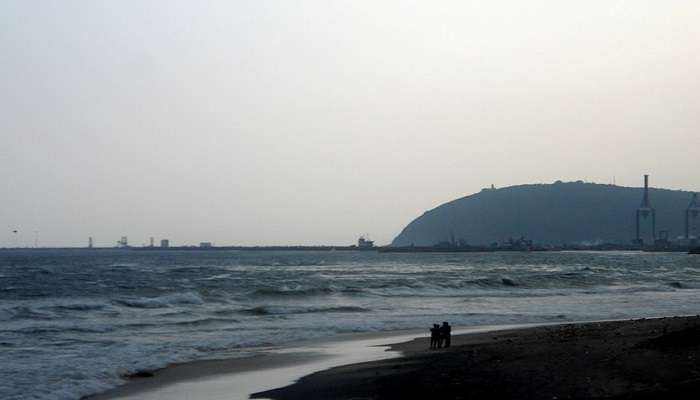 A Distant View of Dolphin’s Nose Vizag in Visakhapatnam.