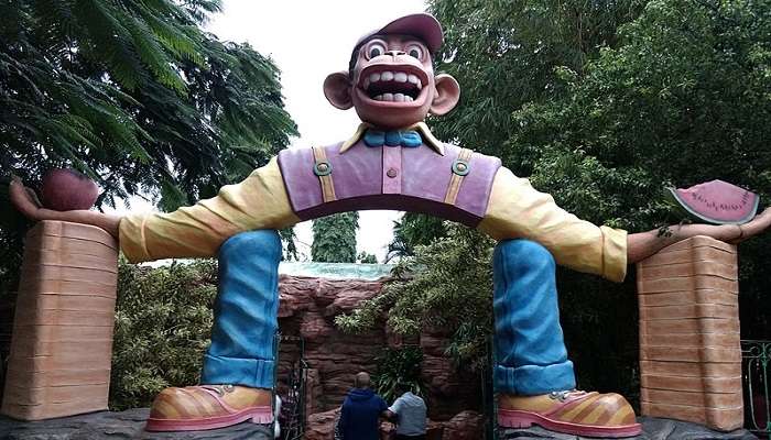 Colourful statue at entrance of Sanjeevini Park