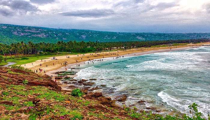 Yarada Beach near Dolphin’s Nose Vizag to relax from the hectic day.