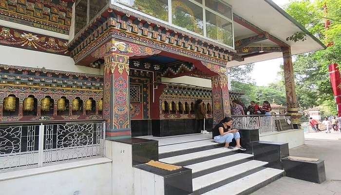 Intricate architecture of Zangtopelri Lhakhang Thimphu.