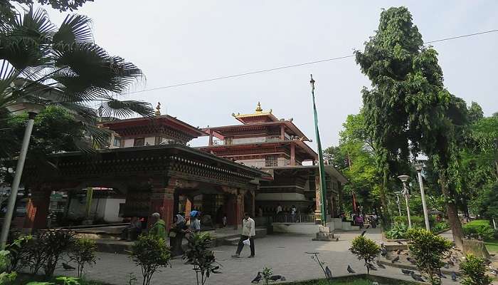 Sacred shrine of Zangtopelri Lhakhang in Phuentsholing Bhutan.